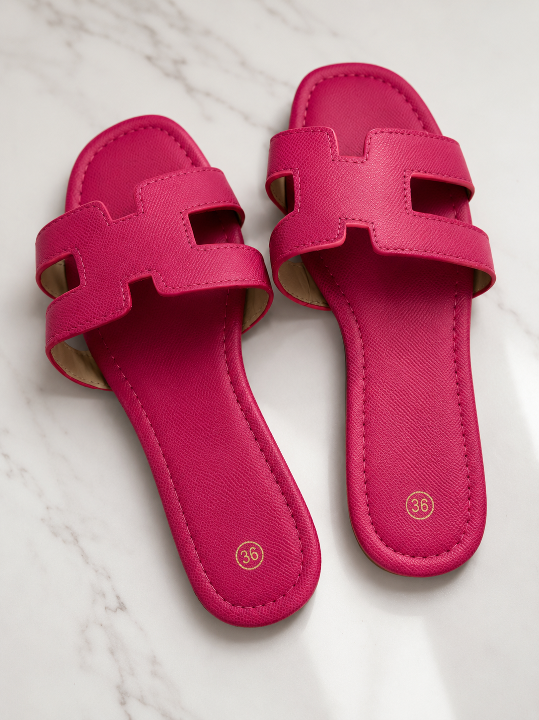 Women’s Elegant Red Flat Slide Sandals