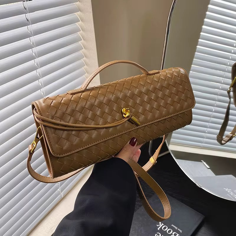 Woven Leather Shoulder Bag
