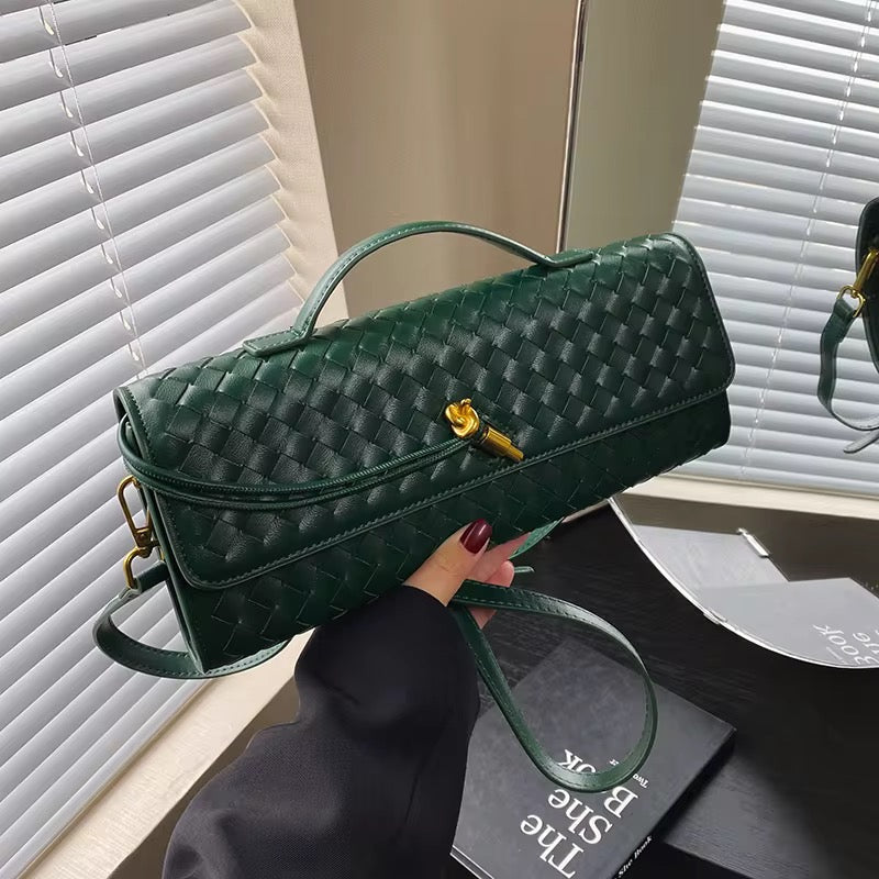 Woven Leather Shoulder Bag