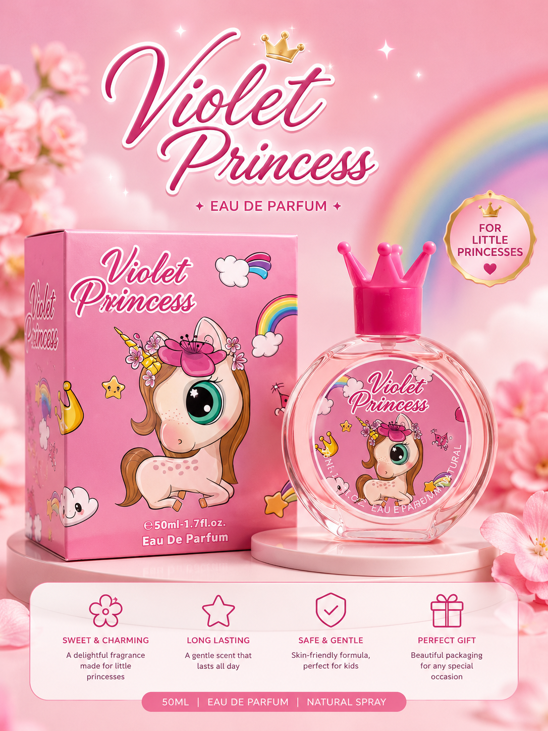 Violet Princess Kids Perfume for Girls – 50ml