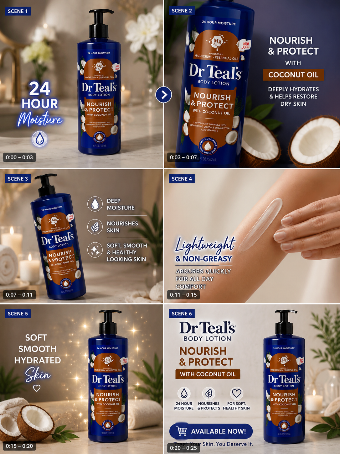 💙 Dr Teal’s Nourish & Protect with Coconut Oil
💧
🥥 Deep Hydration
✨