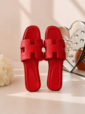 ✨ Red Fashion Slide Sandals for Women